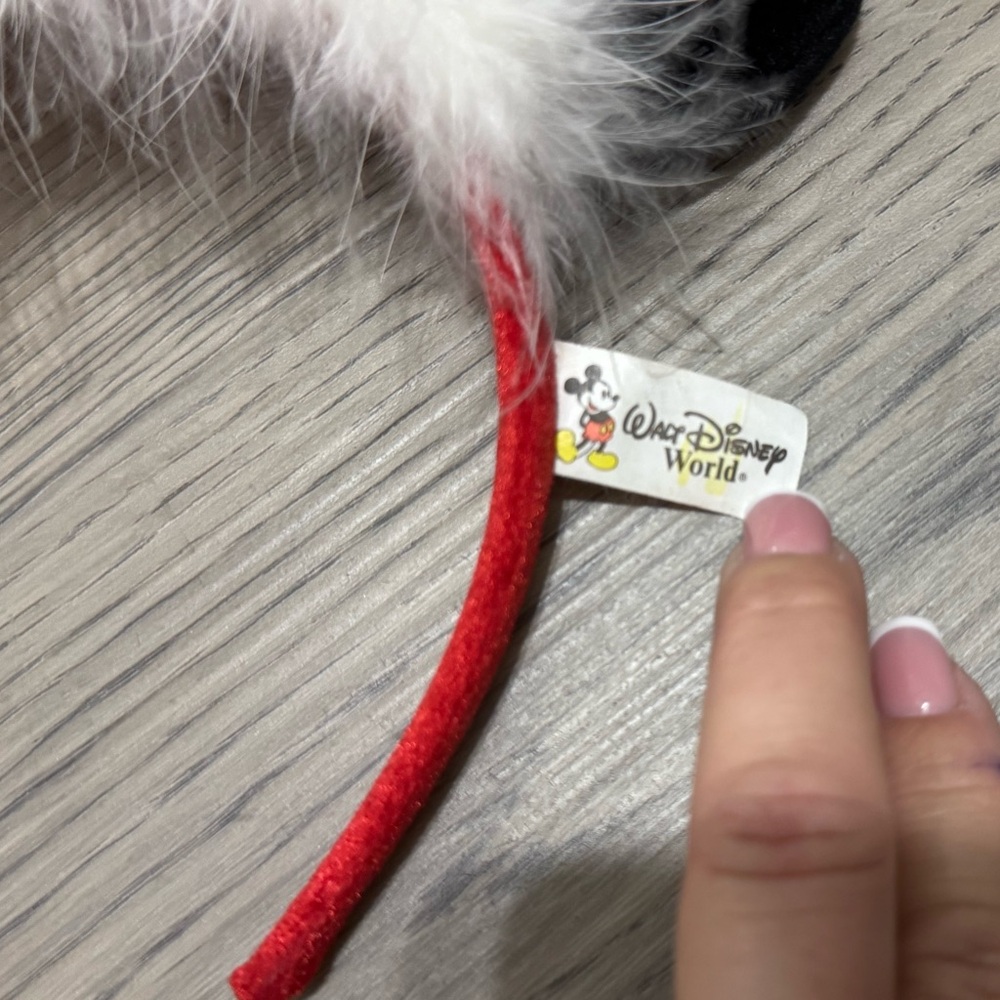 Vintage Rare Walt Disney Disney World Disneyland Red Sequin Christmas Ears - Picture 2 of 6